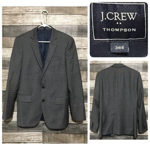 J Crew Thompson Blazer Jacket Men’s 36S Gray 100% Wool 2 Button